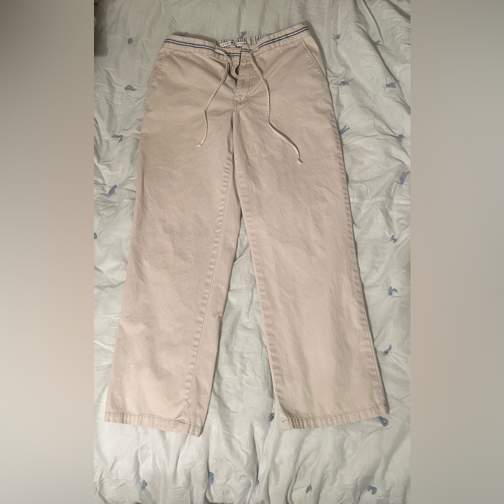 Y2K Khaki Tommy Hilfiger Drawstring Pants
